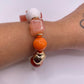 Orange Sherbet Beaded Bracelet
