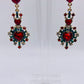 Ruby Red Drop Earrings