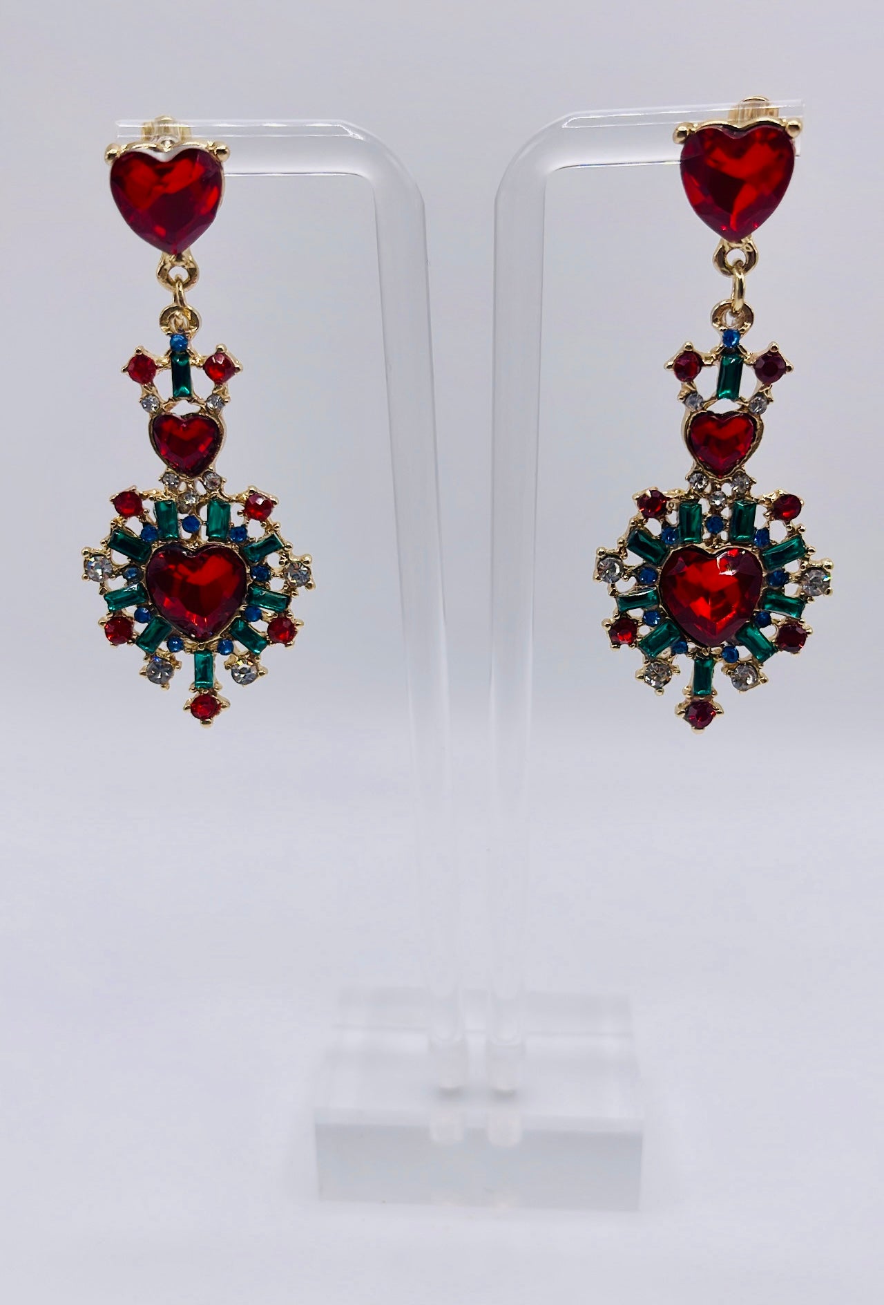 Ruby Red Drop Earrings