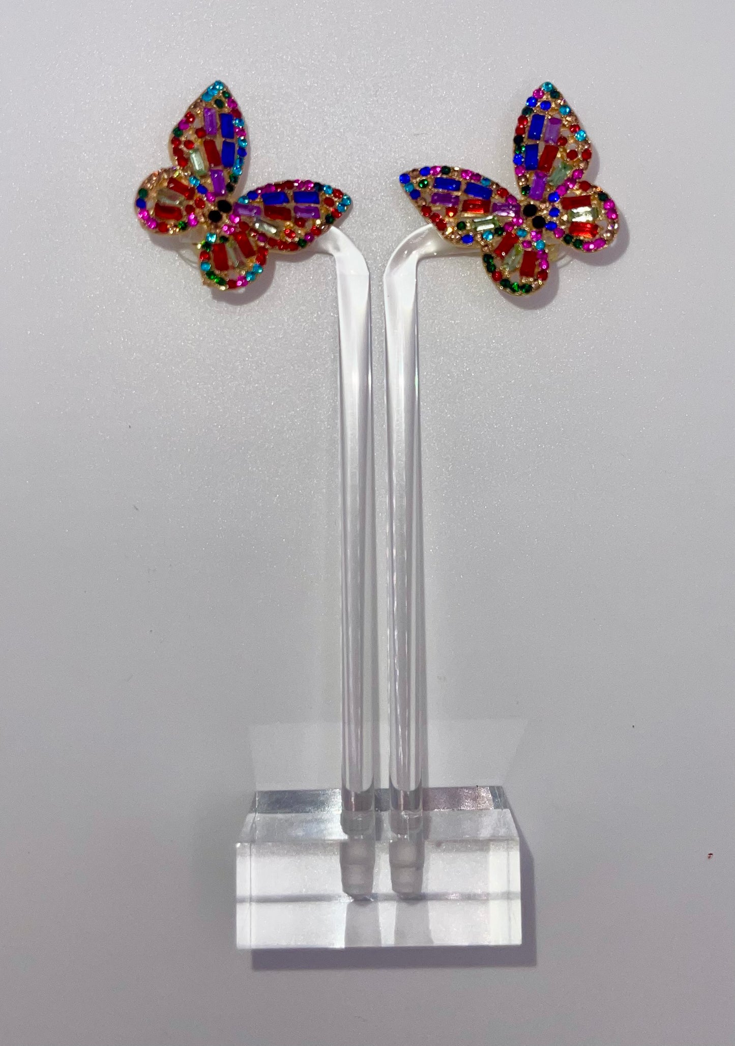 Rainbow Buttah Fly Stud Earrings