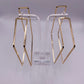 Hollywood Squares Gold Cuff Earrings