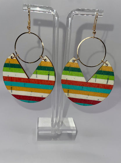 Accent Wall Striped Earrings