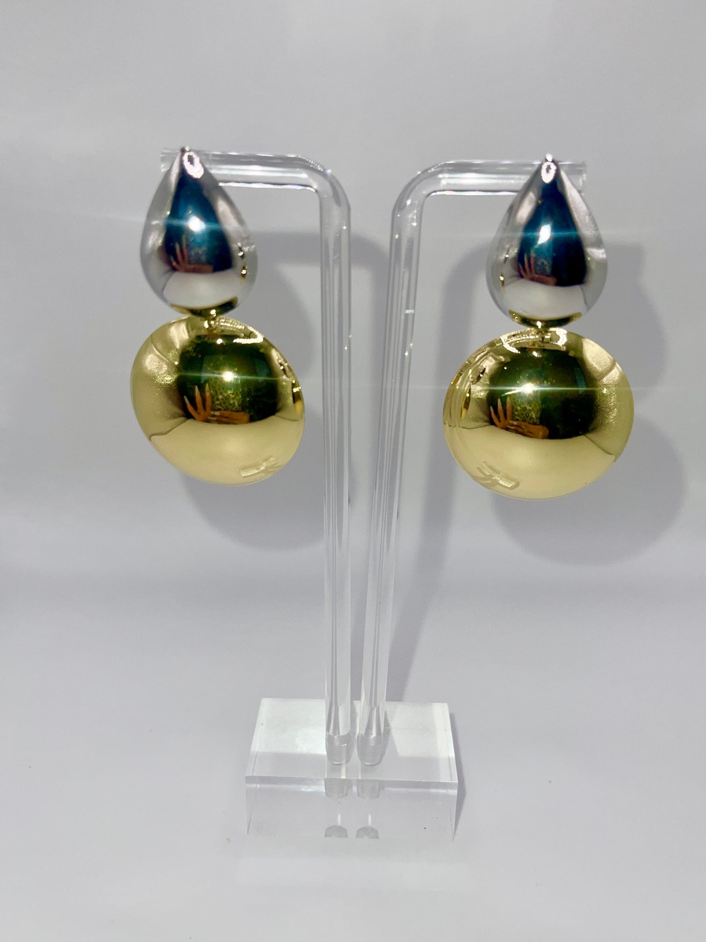 Two-Tone Drip Drop Earrings