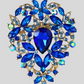 Queen Brooch - Cobalt