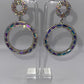 Rosé Circle Drop Earrings