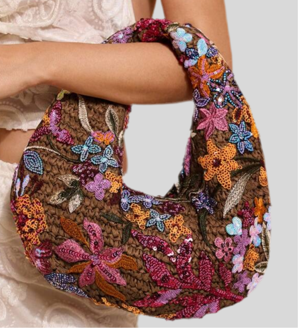 Flower Your Garden Embroidered Handbag