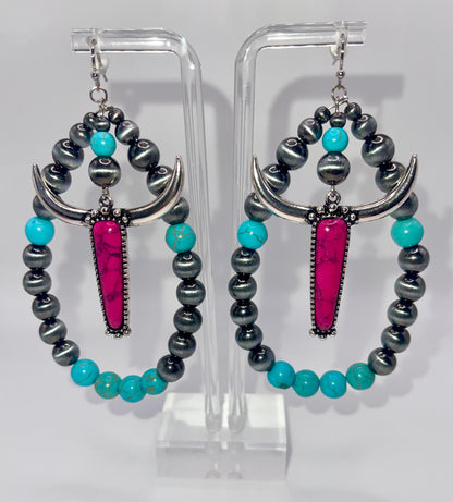 This Ain’t Texas Beaded Drop Earrings