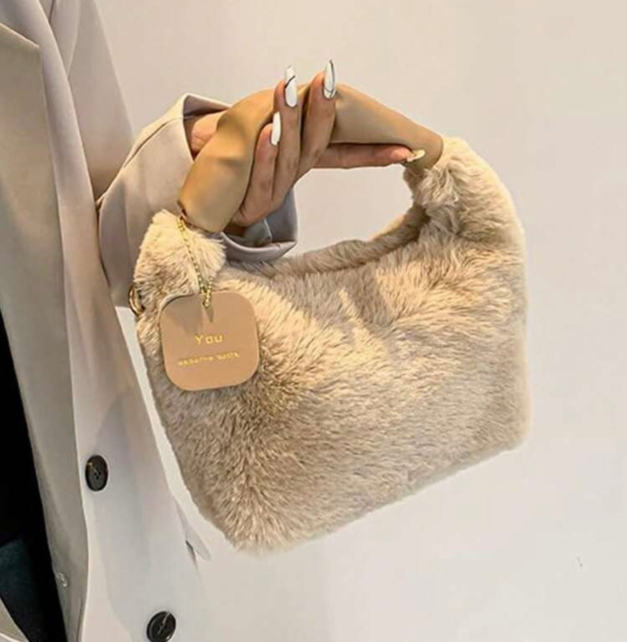 Fuzzy Wuzzy Faux Fur Handbag