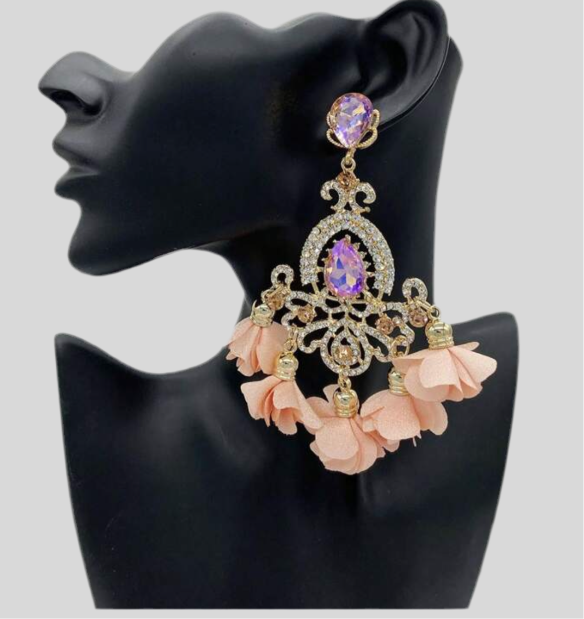 LUXE Boho Bride Petal Drop Earrings