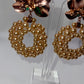 Pearls N Roses Drop Earrings