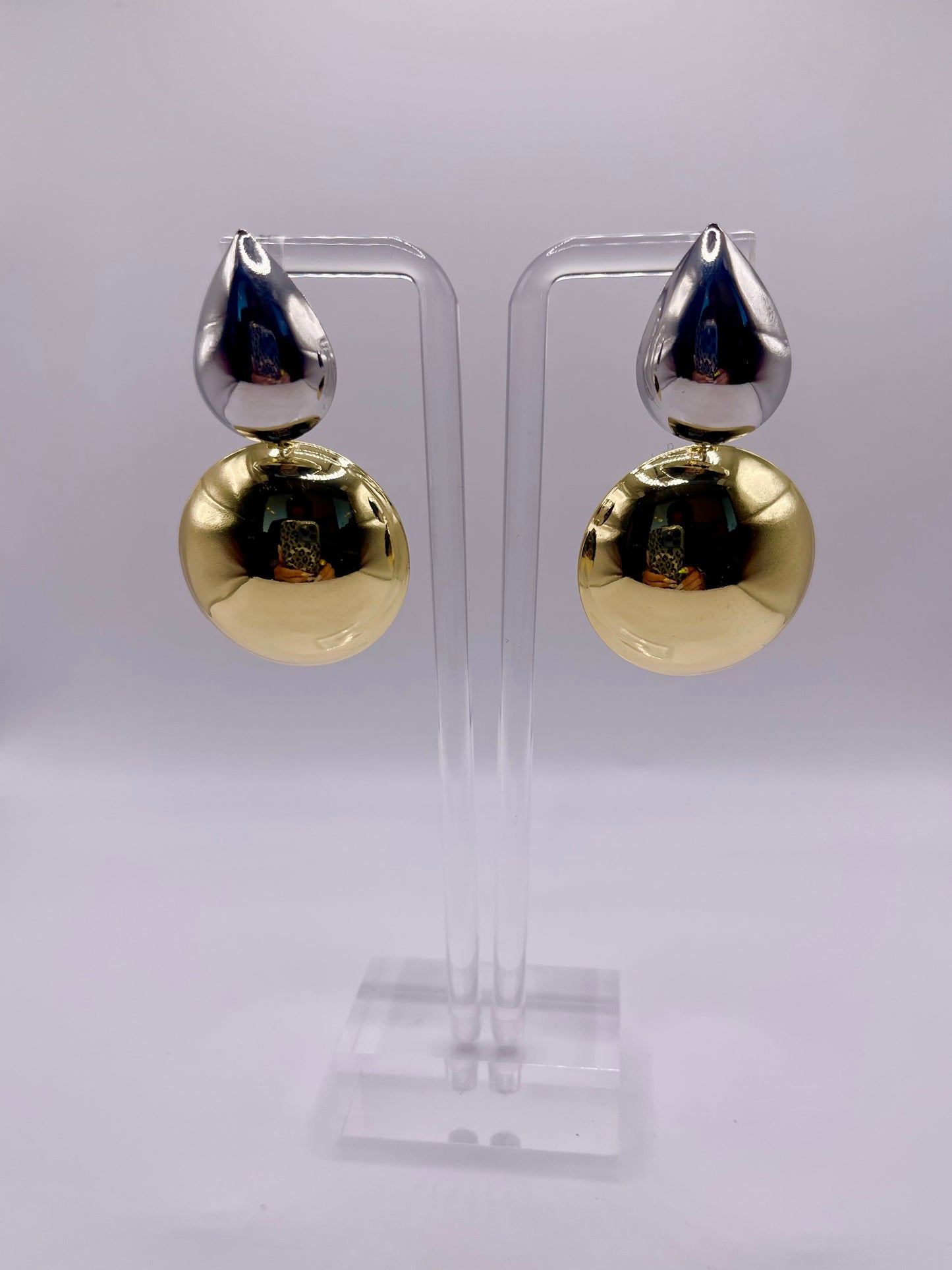 Two-Tone Drip Drop Earrings