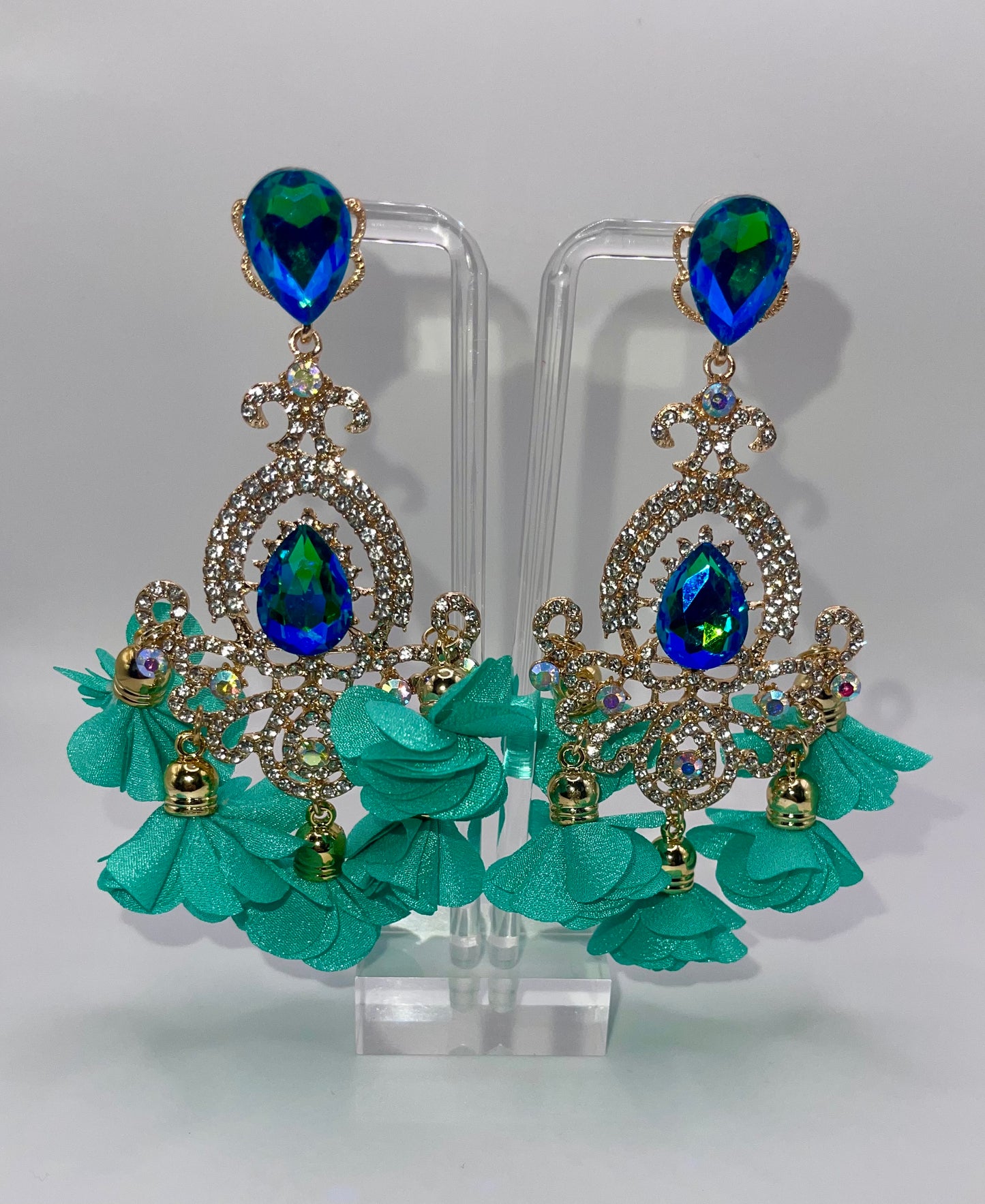 LUXE Boho Bride Petal Drop Earrings