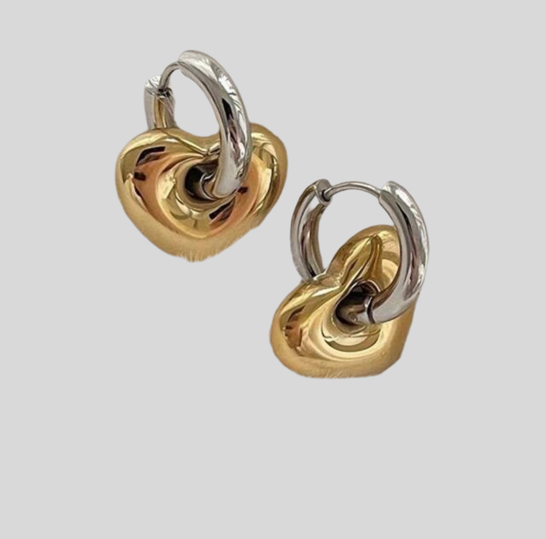 Piece of my Love Two-Tone Earrings