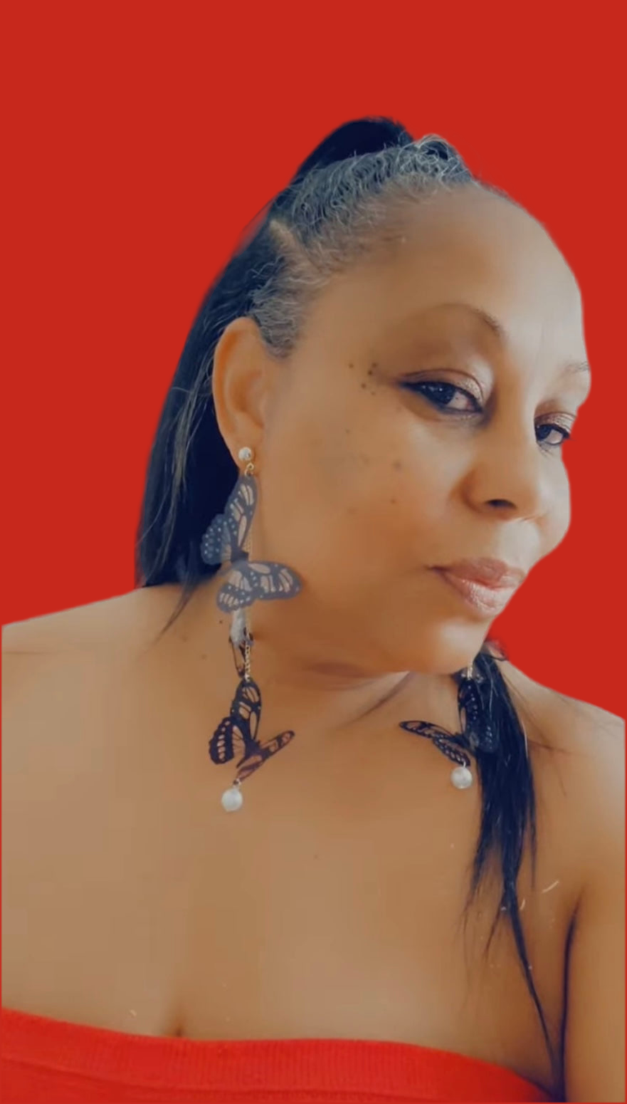 Kaleidoscope Butterfly Drop Earrings