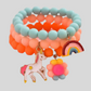 Mini Shopperz Beaded Multilayered Charm Bracelet Set