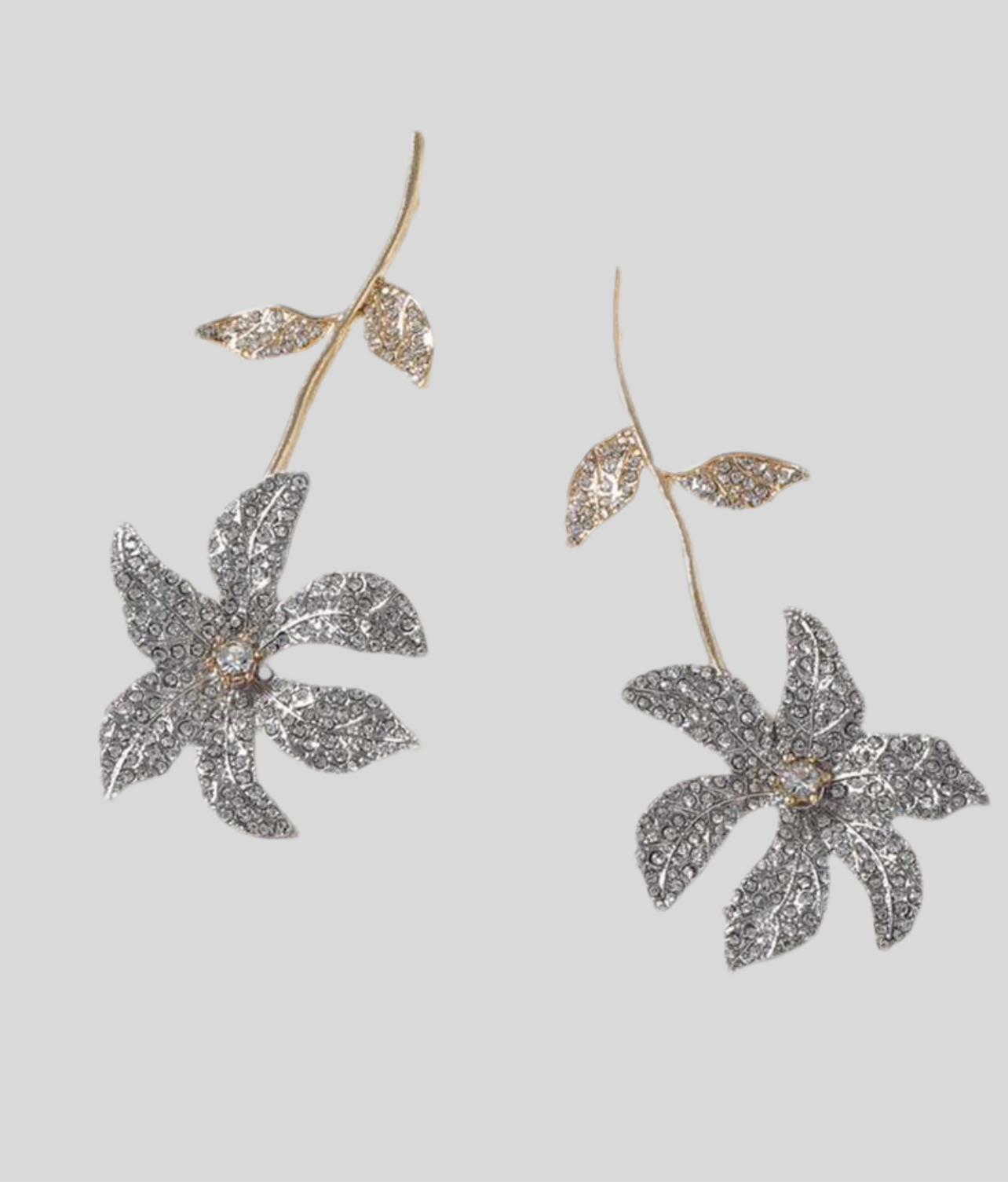 La Fleur Crystal Drop Earrings