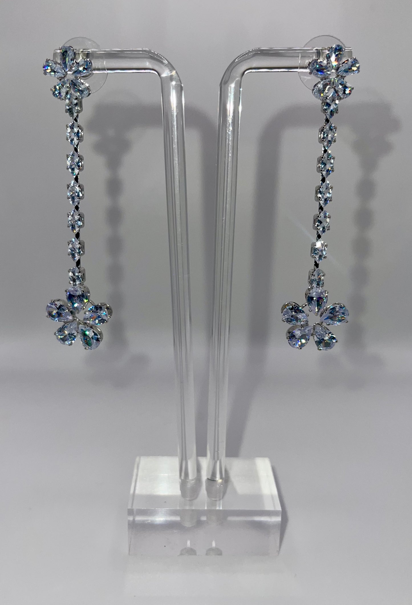 Water My Flowers Crystal Drop Earrings