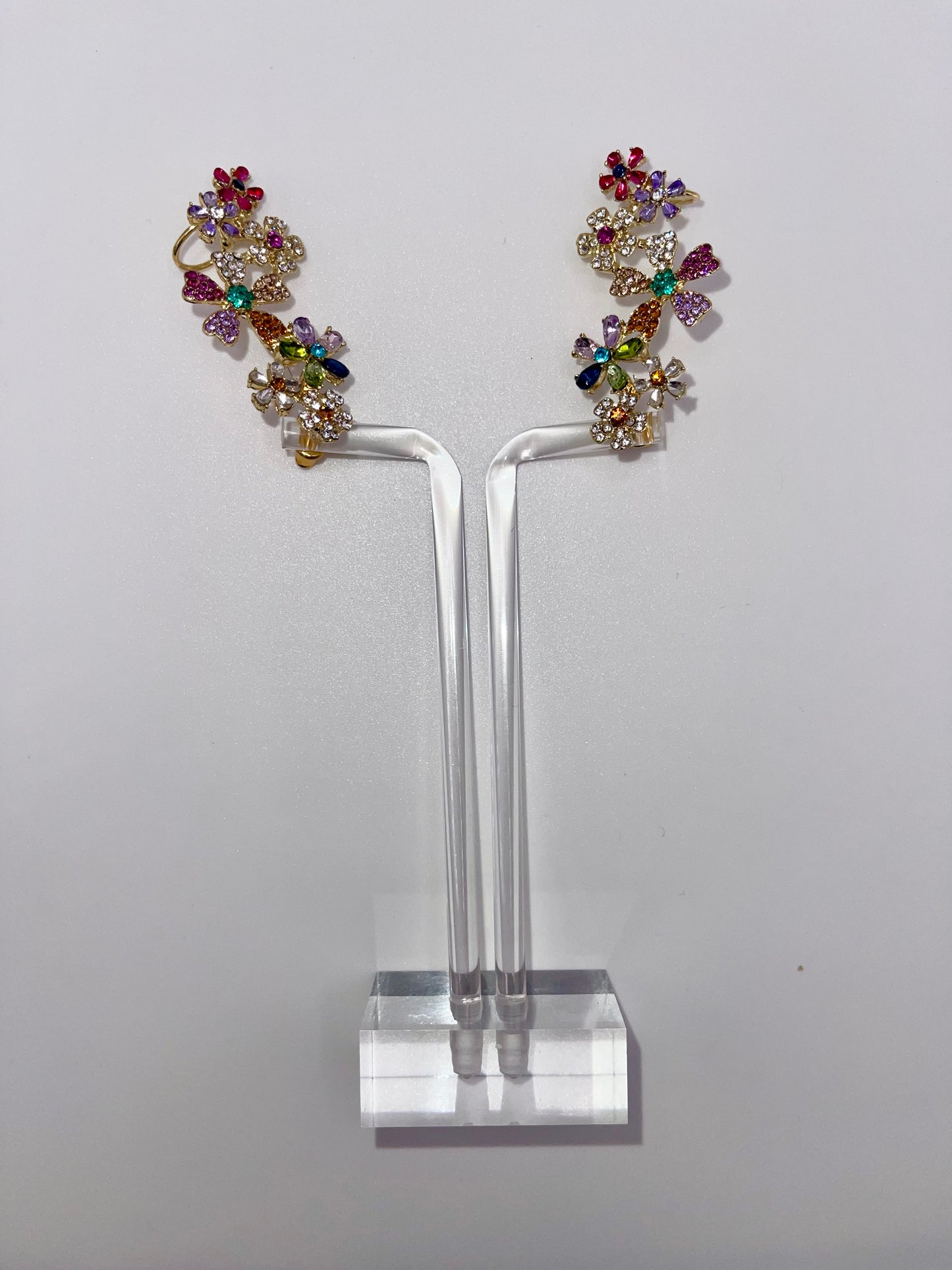 Floral Bouquet Cuff Earrings