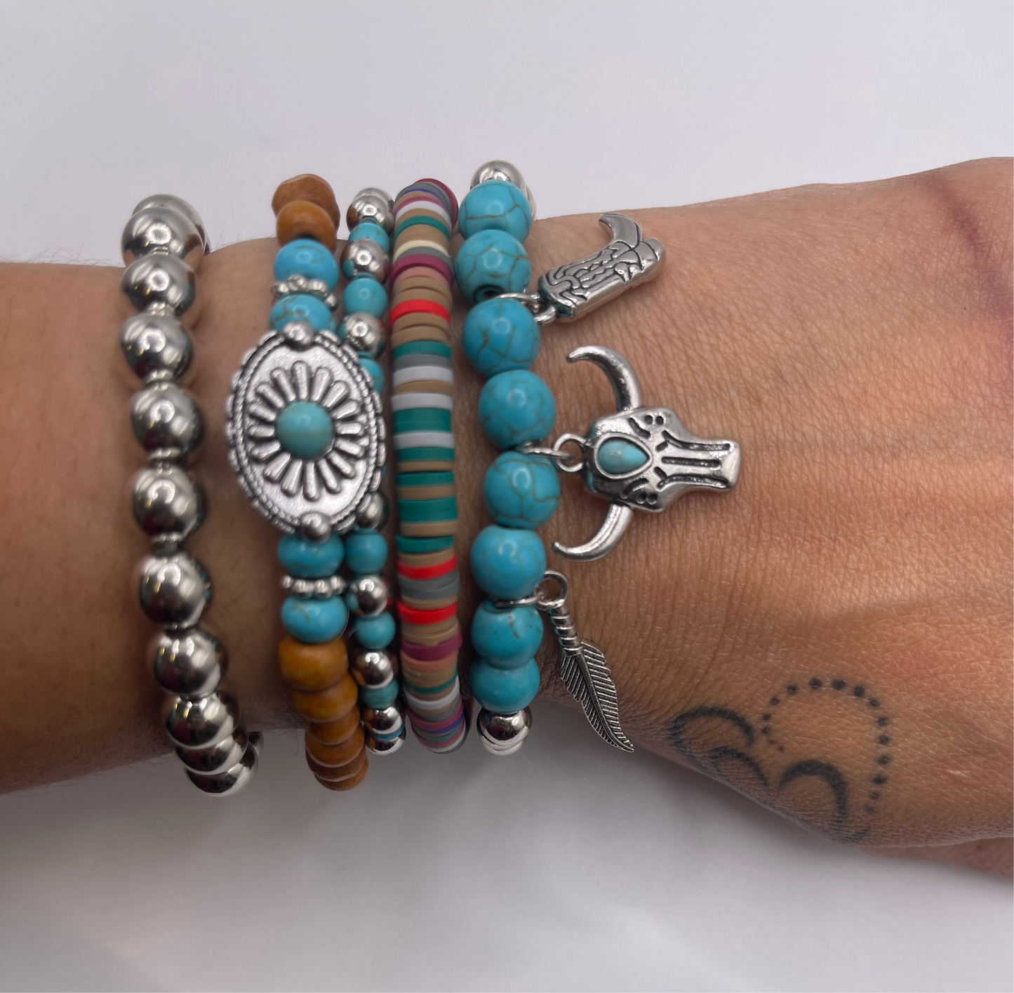 Texas Hold ‘Em Beaded Charm Bracelet