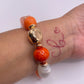 Orange Sherbet Beaded Bracelet