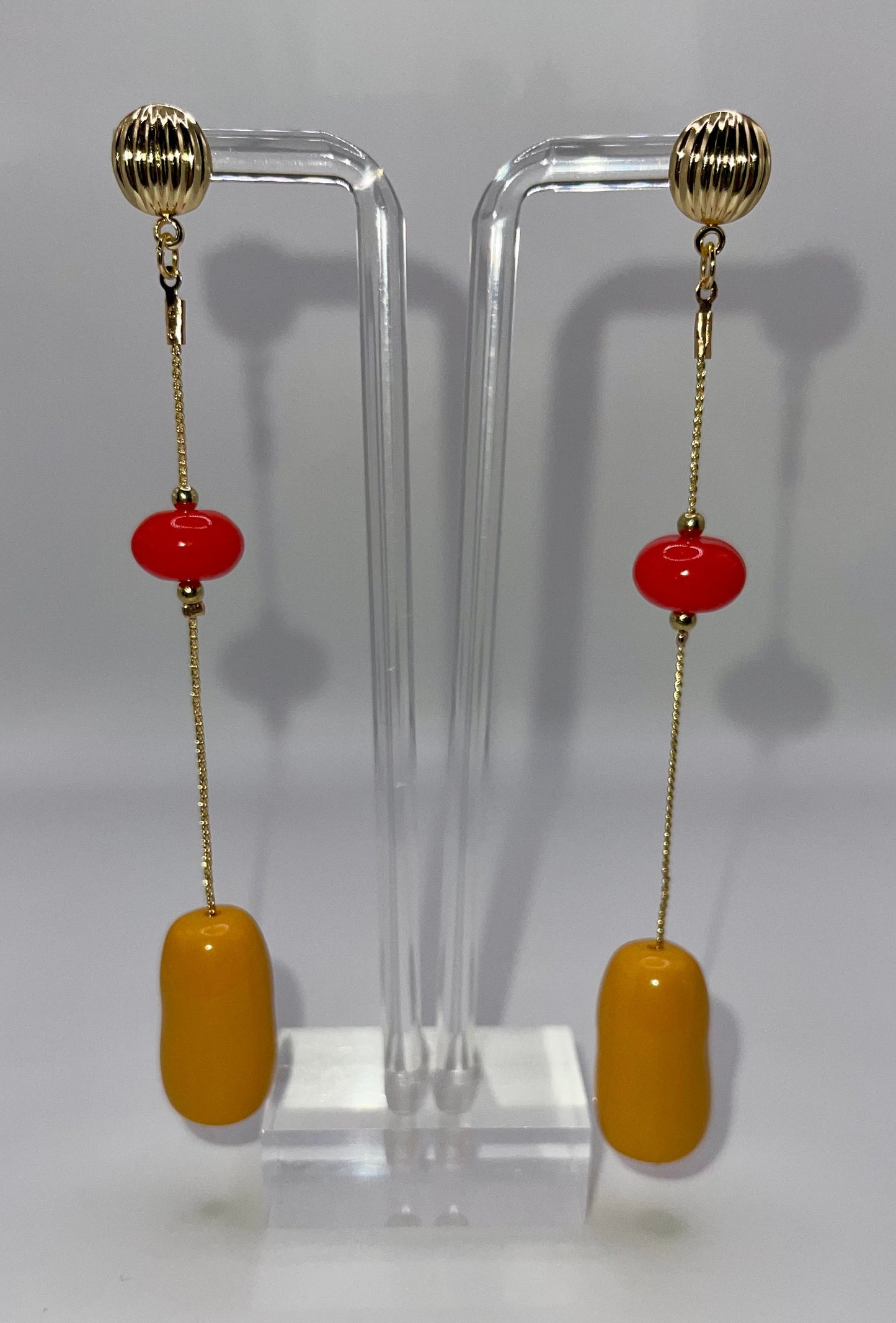 Passion Fruit Gold Drop Earrings