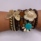 Just Beaded Multilayered Charm Bracelet Set