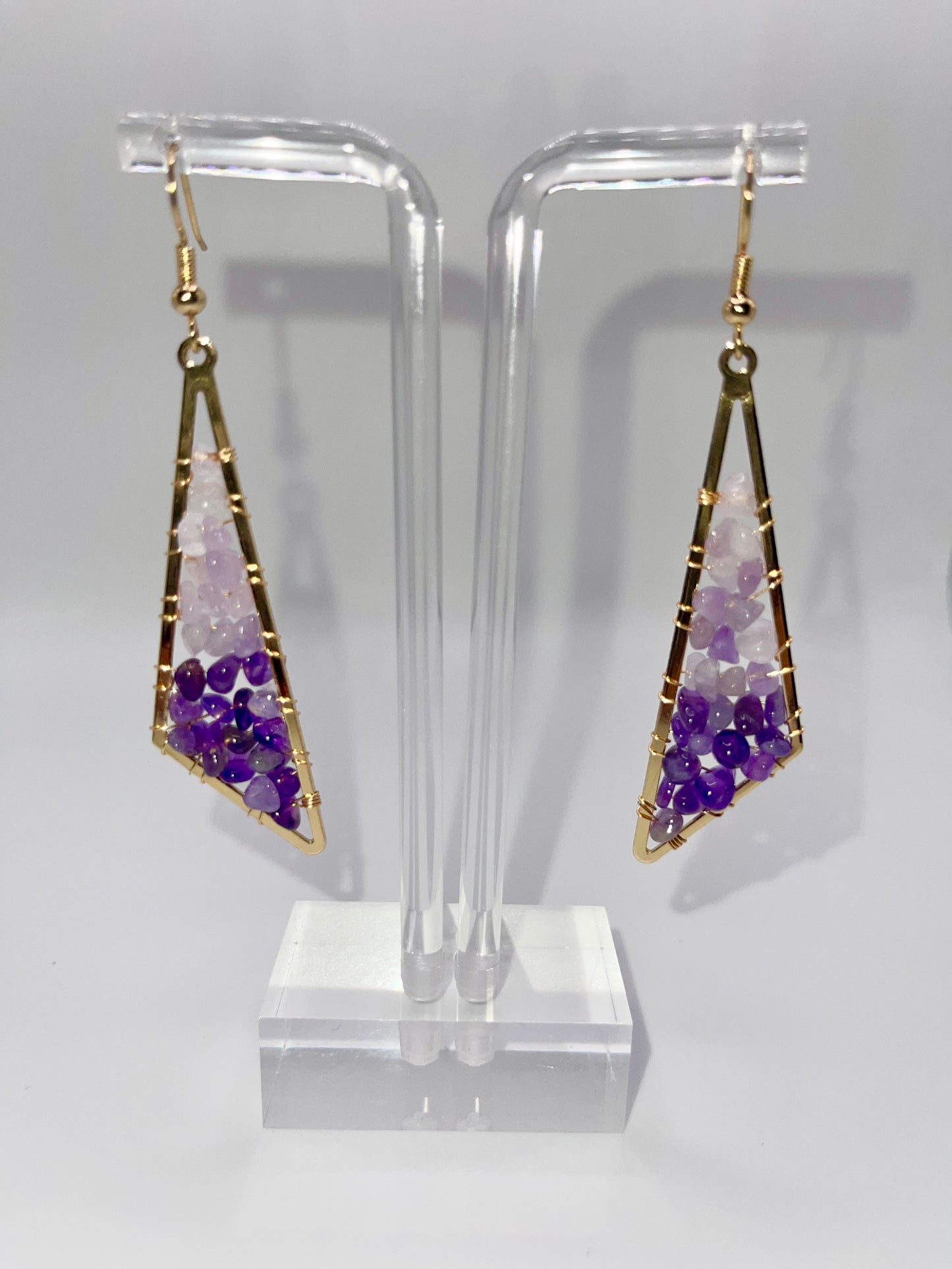 Precious Purple Ombré Drop Earrings