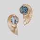 Pretty Pāua Gold Stud Earrings