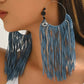 Denim N Diamonds Fringe Earrings