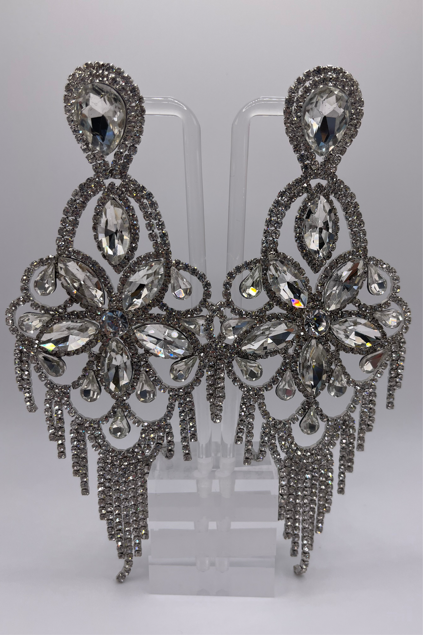 LUXE Crystal Dreamcatcher Chandelier Earrings