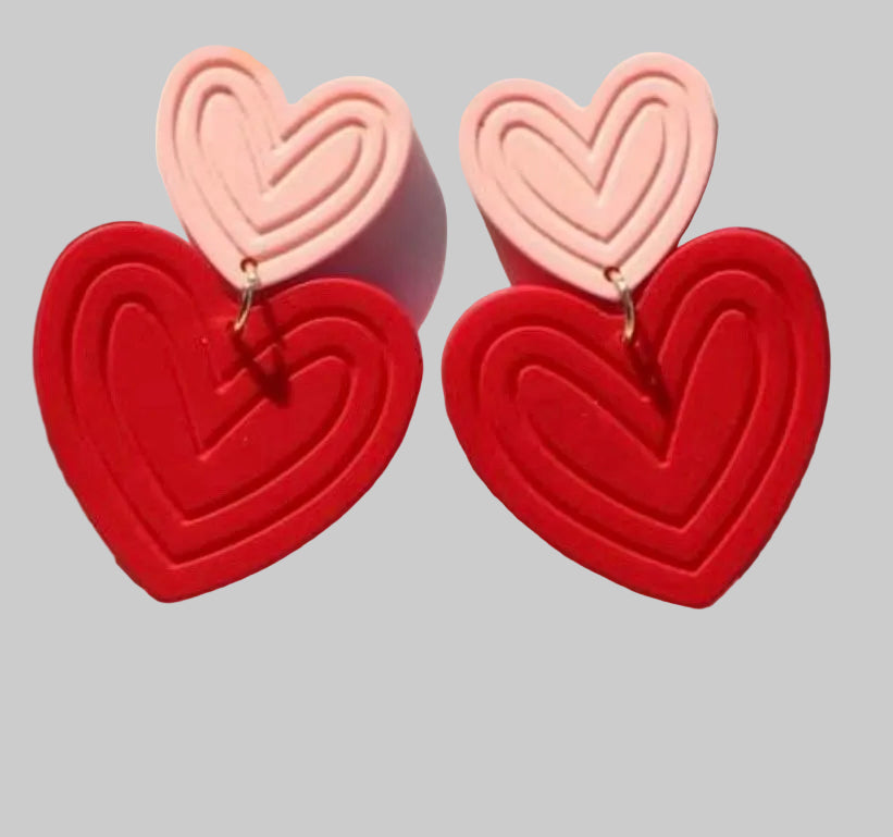 Love Struck Heart Drop Earrings