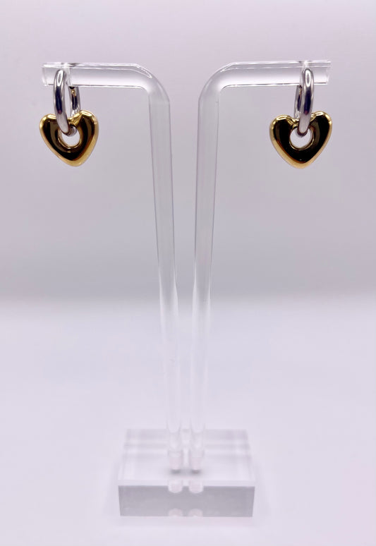 Piece of my Love Two-Tone Earrings