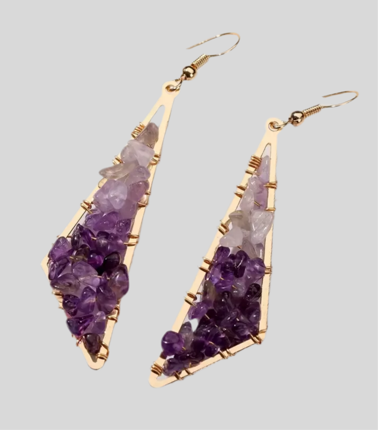 Precious Purple Ombré Drop Earrings