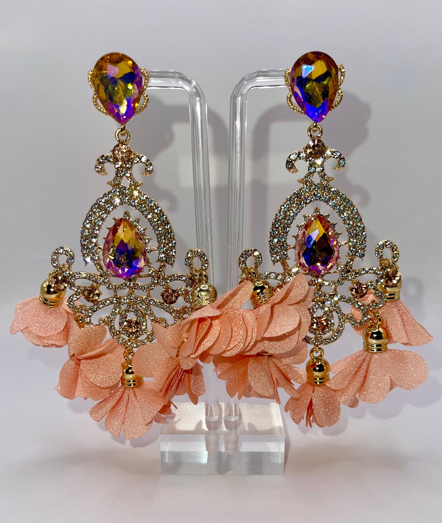 LUXE Boho Bride Petal Drop Earrings