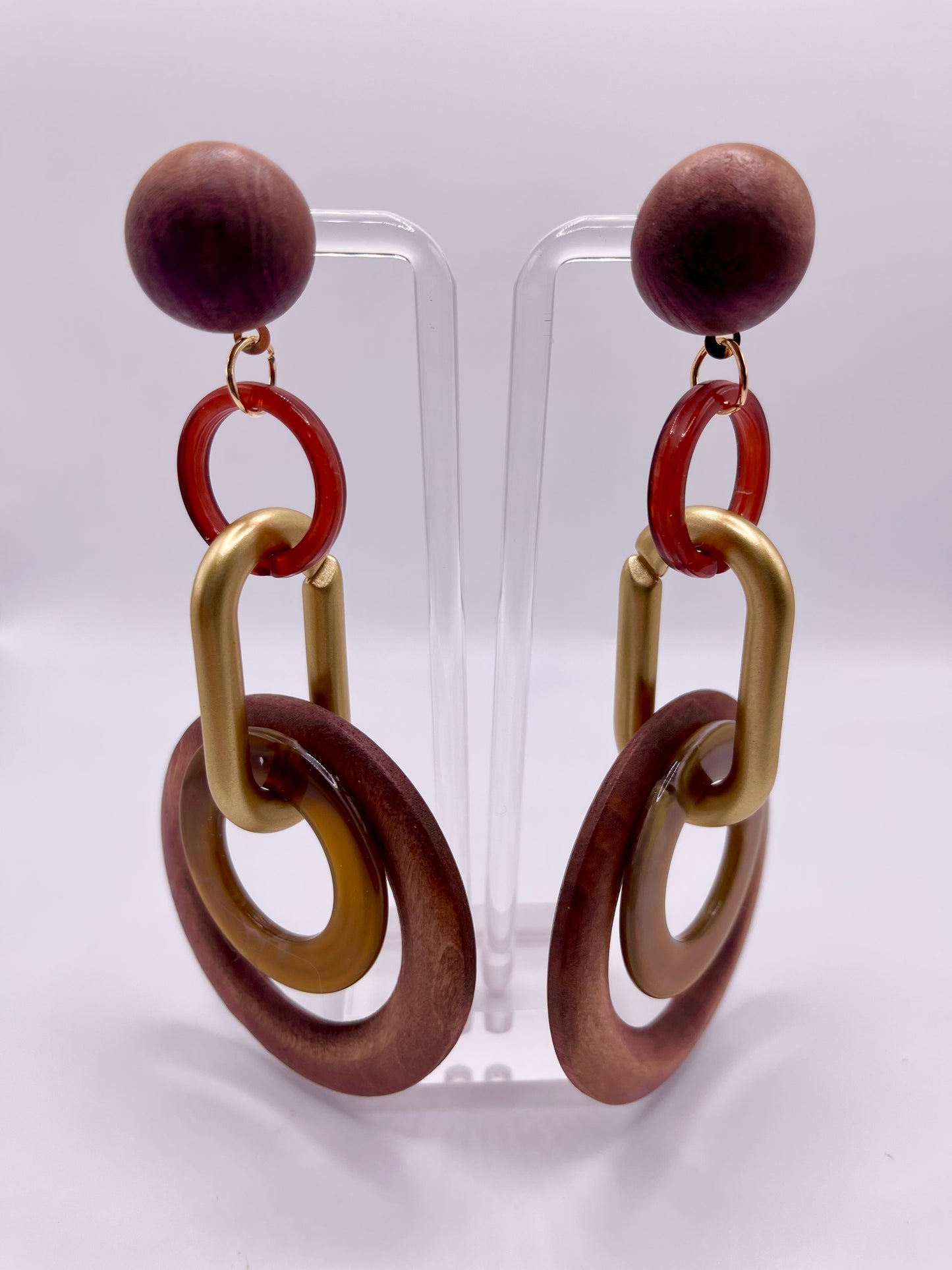 Knock on Wood Drop Earrings