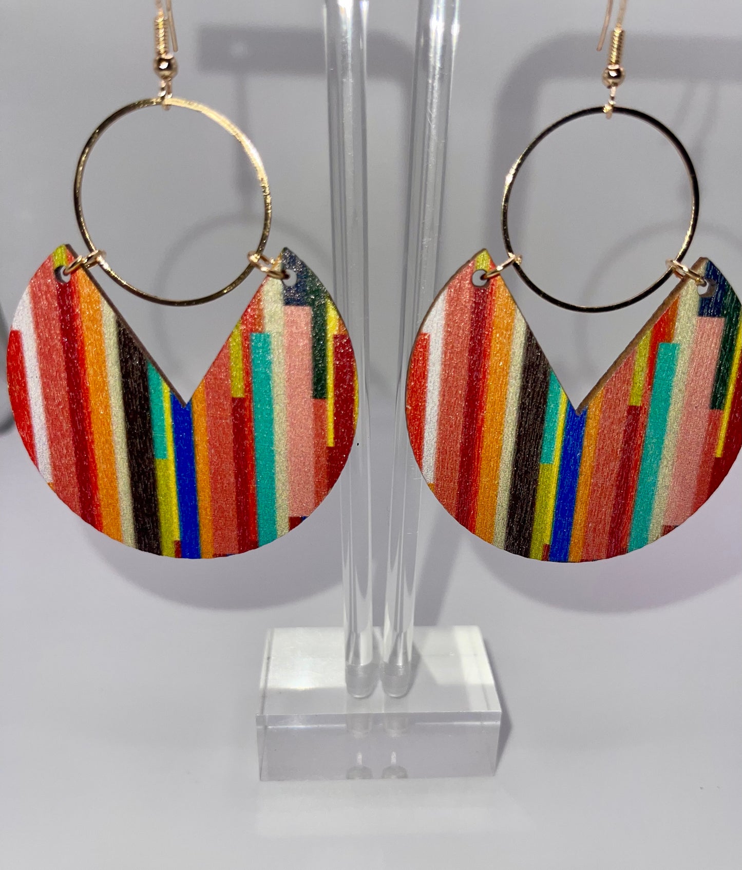Accent Wall Striped Earrings