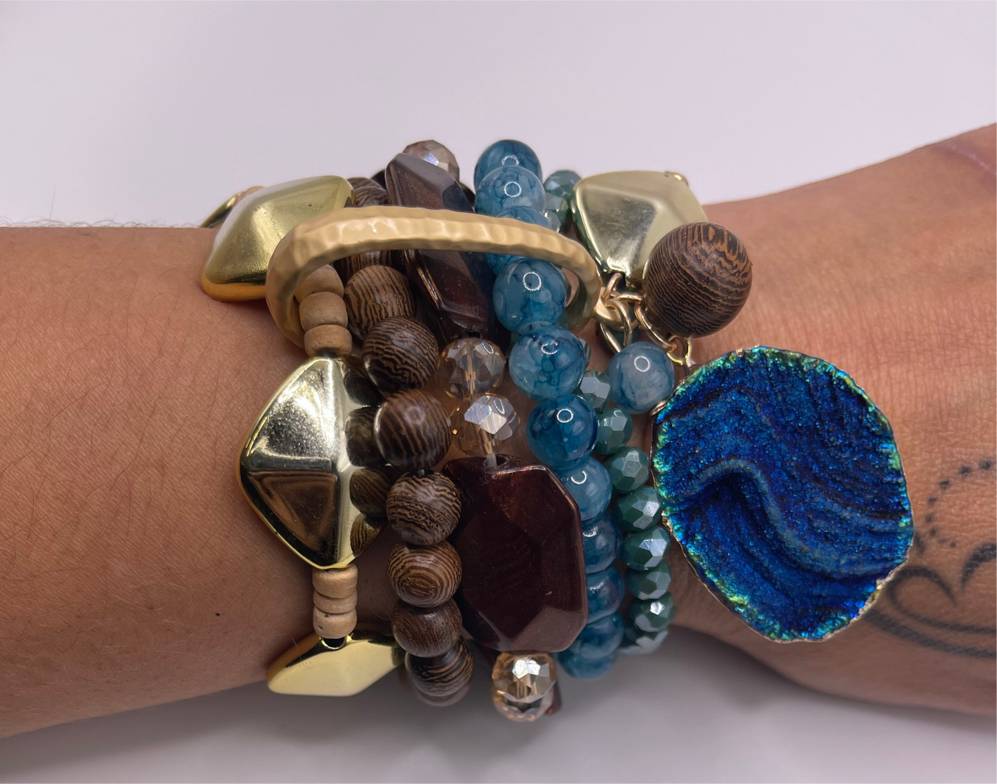 Indigo Blue Multilayered Bracelet