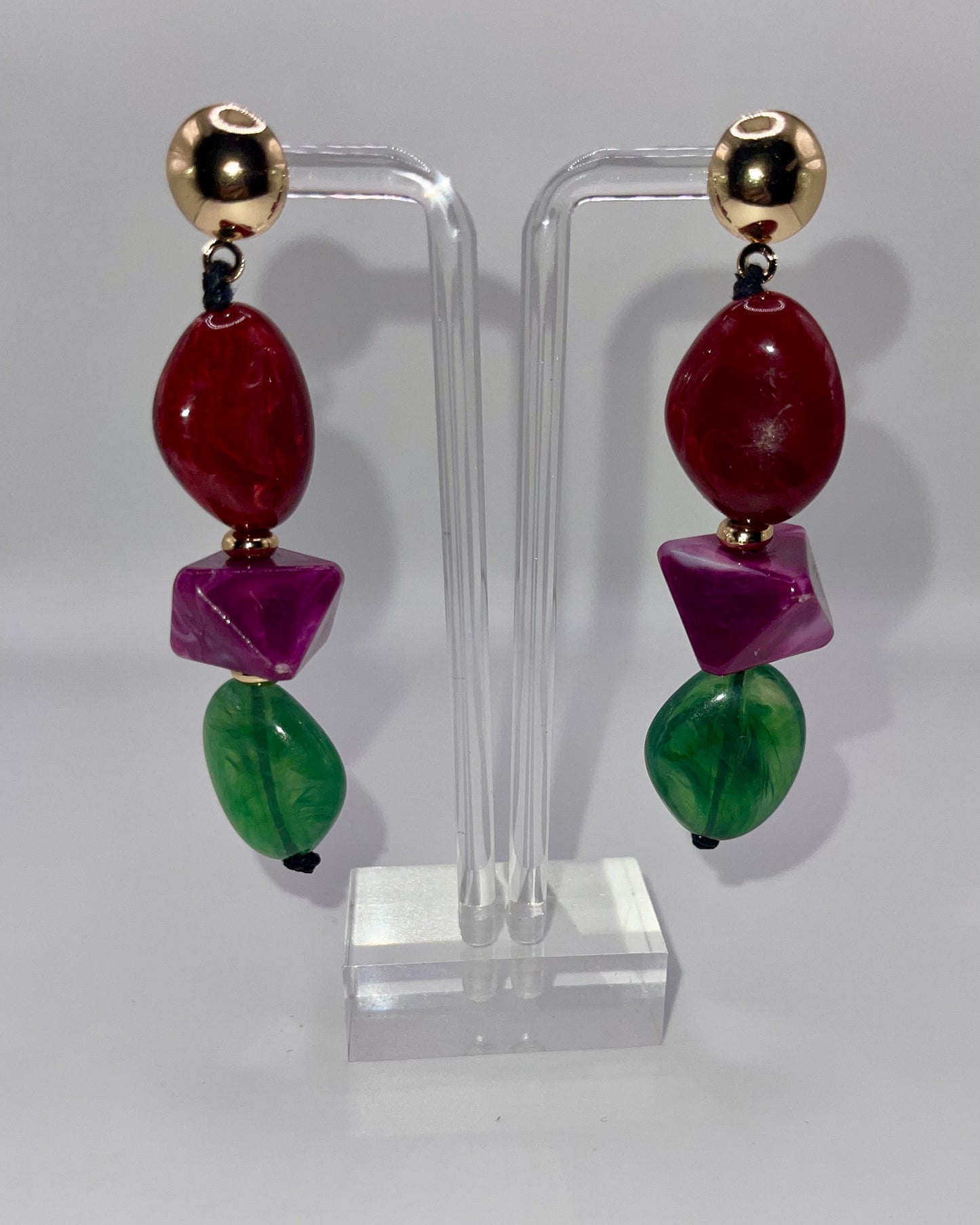 Darker the Berry Drop Earrings
