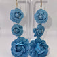 Denim Diva Floral Drop Earrings
