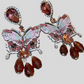 Wall Brown Butterfly Drop Earrings