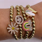 Mini Shopperz Beaded Multilayered Charm Bracelet Set