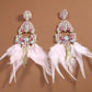 LUXE Showstopper Feather Tassel Drop Earrings