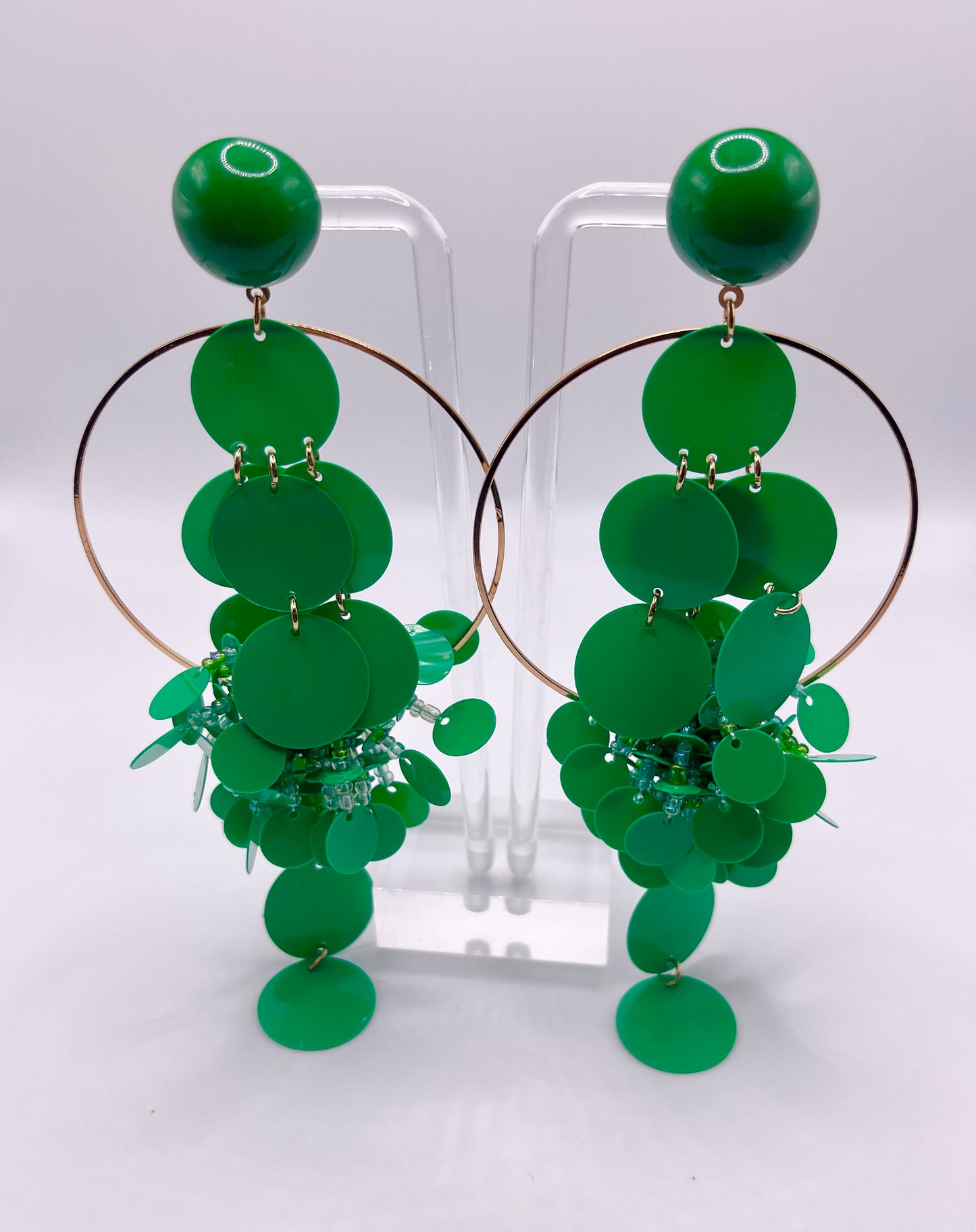 Green Goddess Drop Earrings