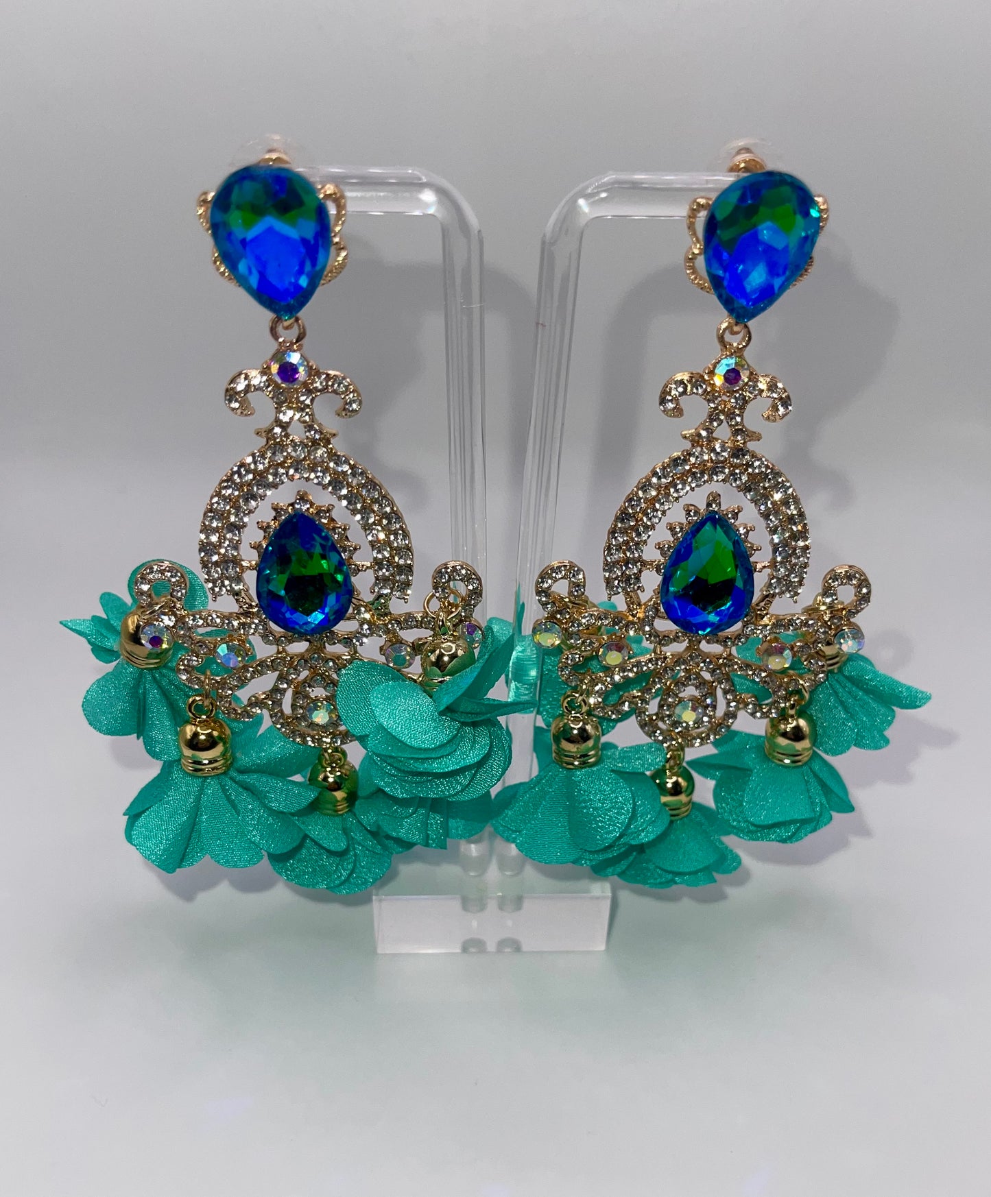 LUXE Boho Bride Petal Drop Earrings