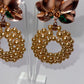 Pearls N Roses Drop Earrings