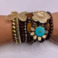 Just Beaded Multilayered Charm Bracelet Set