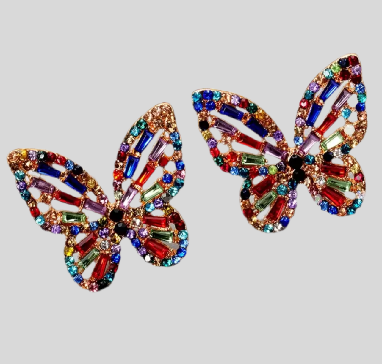 Rainbow Buttah Fly Stud Earrings