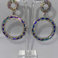 Rosé Circle Drop Earrings