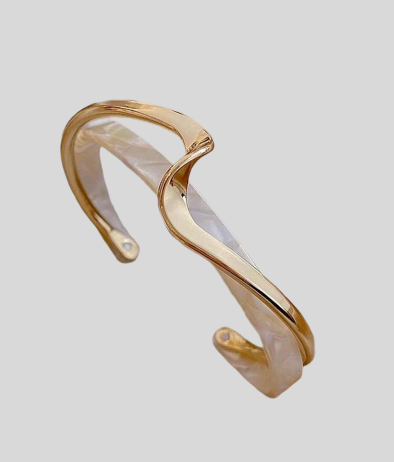 So Jaded Gold Cuff Bracelet and Earring Set