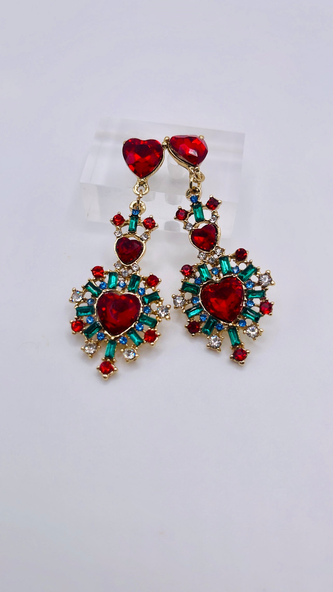 Ruby Red Drop Earrings